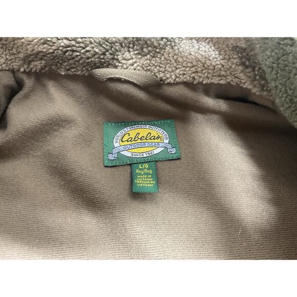 Cabela's Berber Fleece Windshear Outfitter Camo Vest Size Large - Picture 10 of 14